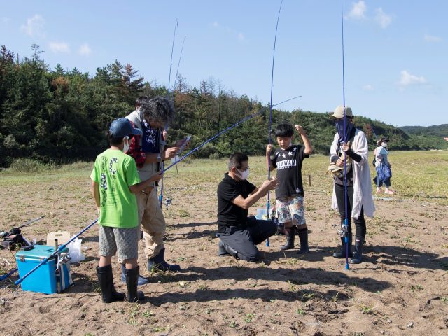 キスの里で投げ釣り体験